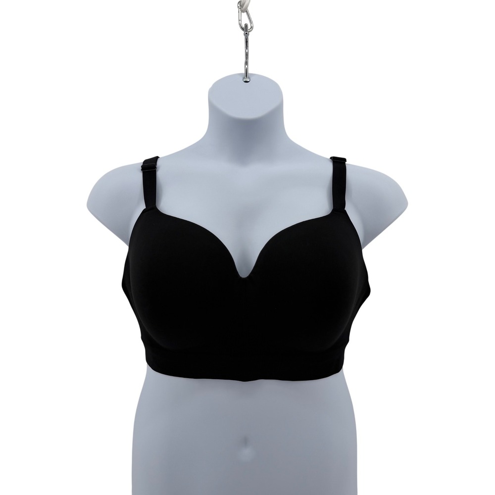 Feelingirl Wireless Bra Women Black Seamless Comfort Plus Size XXL
